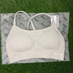 Dfyne dynamic backless sports bra lunar rock gray small